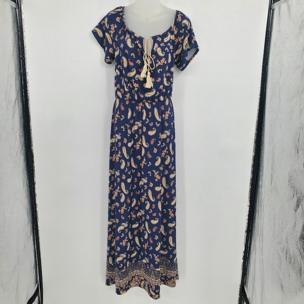 ☆☆ Wilde Paisley and Floral Scoop Neck Maxi Dress Size Small